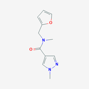 molecular formula C11H13N3O2 B7501330 N-(furan-2-ylmethyl)-N,1-dimethylpyrazole-4-carboxamide 