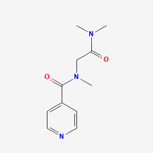 molecular formula C11H15N3O2 B7501336 N-[2-(dimethylamino)-2-oxoethyl]-N-methylpyridine-4-carboxamide 