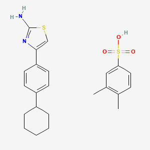 molecular formula C23H28N2O3S2 B7501345 4-(4-Cyclohexylphenyl)-1,3-thiazol-2-amine;3,4-dimethylbenzenesulfonic acid 
