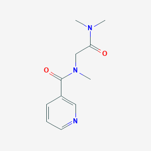 molecular formula C11H15N3O2 B7501349 N-[2-(dimethylamino)-2-oxoethyl]-N-methylpyridine-3-carboxamide 