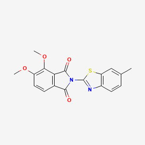 molecular formula C18H14N2O4S B7501363 4,5-dimethoxy-2-(6-methyl-1,3-benzothiazol-2-yl)-1H-isoindole-1,3(2H)-dione 