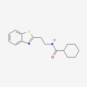 molecular formula C16H20N2OS B7501386 N-[2-(1,3-benzothiazol-2-yl)ethyl]cyclohexanecarboxamide 
