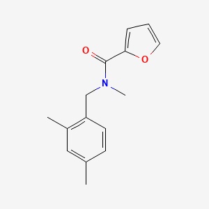 molecular formula C15H17NO2 B7501396 N-[(2,4-dimethylphenyl)methyl]-N-methylfuran-2-carboxamide 