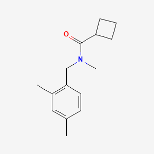 molecular formula C15H21NO B7501415 N-[(2,4-dimethylphenyl)methyl]-N-methylcyclobutanecarboxamide 