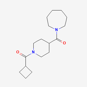 molecular formula C17H28N2O2 B7501437 [4-(Azepane-1-carbonyl)piperidin-1-yl]-cyclobutylmethanone 