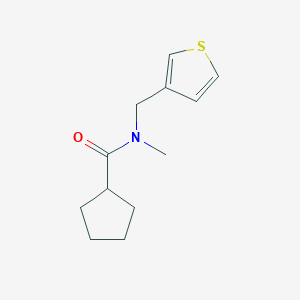 molecular formula C12H17NOS B7501452 N-methyl-N-(thiophen-3-ylmethyl)cyclopentanecarboxamide 