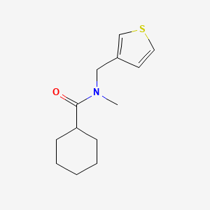 molecular formula C13H19NOS B7501457 N-methyl-N-(thiophen-3-ylmethyl)cyclohexanecarboxamide 