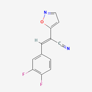 (E)-3-(3,4-difluorophenyl)-2-(1,2-oxazol-5-yl)prop-2-enenitrile