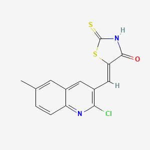 (5Z)-5-[(2-chloro-6-methylquinolin-3-yl)methylidene]-2-sulfanylidene-1,3-thiazolidin-4-one