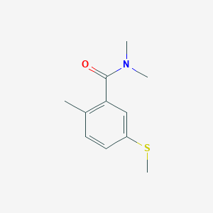 molecular formula C11H15NOS B7501527 N,N,2-trimethyl-5-methylsulfanylbenzamide 