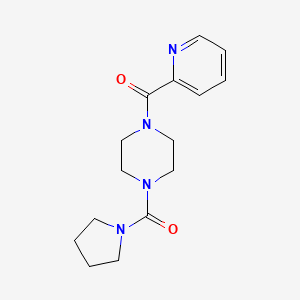 molecular formula C15H20N4O2 B7501537 Pyridin-2-yl-[4-(pyrrolidine-1-carbonyl)piperazin-1-yl]methanone 