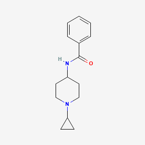 molecular formula C15H20N2O B7501551 N-(1-cyclopropylpiperidin-4-yl)benzamide 