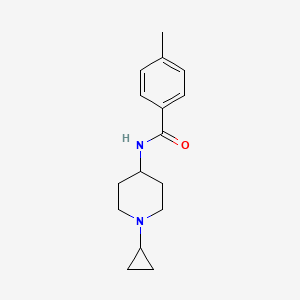 molecular formula C16H22N2O B7501563 N-(1-cyclopropylpiperidin-4-yl)-4-methylbenzamide 