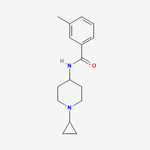 molecular formula C16H22N2O B7501574 N-(1-cyclopropylpiperidin-4-yl)-3-methylbenzamide 