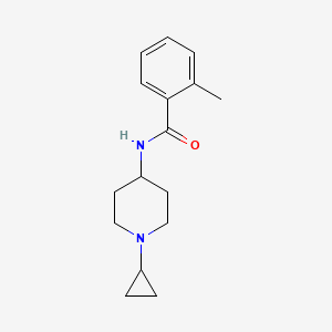 molecular formula C16H22N2O B7501578 N-(1-cyclopropylpiperidin-4-yl)-2-methylbenzamide 