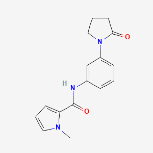 molecular formula C16H17N3O2 B7501601 1-methyl-N-[3-(2-oxopyrrolidin-1-yl)phenyl]pyrrole-2-carboxamide 