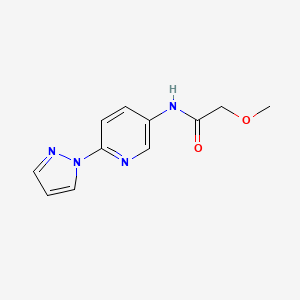 molecular formula C11H12N4O2 B7501623 2-methoxy-N-(6-pyrazol-1-ylpyridin-3-yl)acetamide 