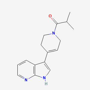 molecular formula C16H19N3O B7501636 2-methyl-1-[4-(1H-pyrrolo[2,3-b]pyridin-3-yl)-3,6-dihydro-2H-pyridin-1-yl]propan-1-one 