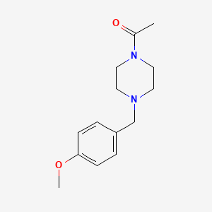 molecular formula C14H20N2O2 B7501653 1-[4-[(4-Methoxyphenyl)methyl]piperazin-1-yl]ethanone 