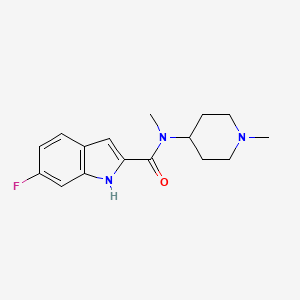 molecular formula C16H20FN3O B7501656 6-fluoro-N-methyl-N-(1-methylpiperidin-4-yl)-1H-indole-2-carboxamide 