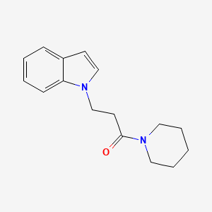 molecular formula C16H20N2O B7501664 3-Indol-1-yl-1-piperidin-1-ylpropan-1-one 