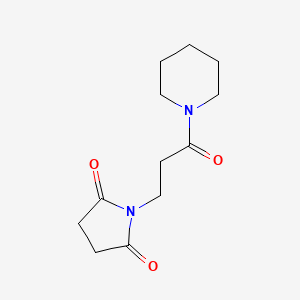 molecular formula C12H18N2O3 B7501703 1-(3-Oxo-3-piperidin-1-ylpropyl)pyrrolidine-2,5-dione 