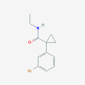 molecular formula C12H14BrNO B7501710 1-(3-Bromophenyl)-N-ethylcyclopropanecarboxamide 