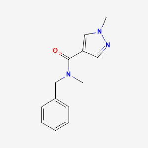 molecular formula C13H15N3O B7501714 N-benzyl-N,1-dimethylpyrazole-4-carboxamide 