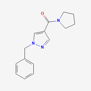 molecular formula C15H17N3O B7501732 (1-Benzylpyrazol-4-yl)-pyrrolidin-1-ylmethanone 