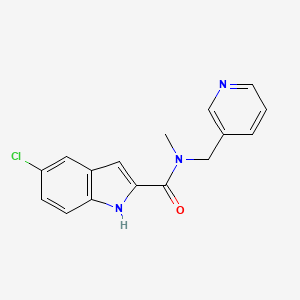 molecular formula C16H14ClN3O B7501742 5-chloro-N-methyl-N-(pyridin-3-ylmethyl)-1H-indole-2-carboxamide 