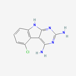 molecular formula C10H8ClN5 B7501774 5-Chloro-9H-pyrimido[4,5-B]indole-2,4-diamine 