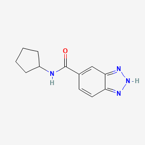 molecular formula C12H14N4O B7501782 N-cyclopentyl-2H-benzotriazole-5-carboxamide 