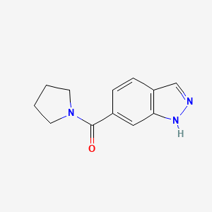 molecular formula C12H13N3O B7501792 1H-indazol-6-yl(pyrrolidin-1-yl)methanone 