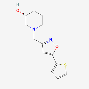 molecular formula C13H16N2O2S B7501814 (3R)-1-[(5-thiophen-2-yl-1,2-oxazol-3-yl)methyl]piperidin-3-ol 