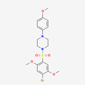 molecular formula C19H23BrN2O5S B7501838 1-[(4-Bromo-2,5-dimethoxyphenyl)sulfonyl]-4-(4-methoxyphenyl)piperazine 