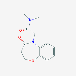 molecular formula C13H16N2O3 B7501845 N,N-dimethyl-2-(4-oxo-2,3-dihydro-1,5-benzoxazepin-5-yl)acetamide 
