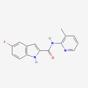 molecular formula C15H12FN3O B7501848 5-fluoro-N-(3-methylpyridin-2-yl)-1H-indole-2-carboxamide 
