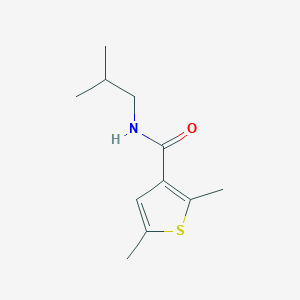 molecular formula C11H17NOS B7501853 2,5-dimethyl-N-(2-methylpropyl)thiophene-3-carboxamide 