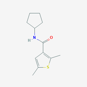 molecular formula C12H17NOS B7501864 N-cyclopentyl-2,5-dimethylthiophene-3-carboxamide 