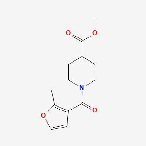molecular formula C13H17NO4 B7501908 Methyl 1-(2-methylfuran-3-carbonyl)piperidine-4-carboxylate 