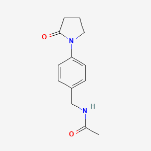 molecular formula C13H16N2O2 B7501955 N-[[4-(2-oxopyrrolidin-1-yl)phenyl]methyl]acetamide 