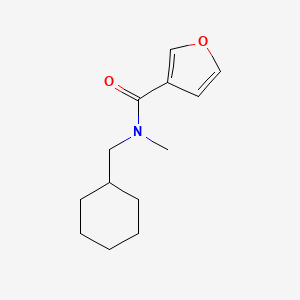 molecular formula C13H19NO2 B7501989 N-(cyclohexylmethyl)-N-methylfuran-3-carboxamide 