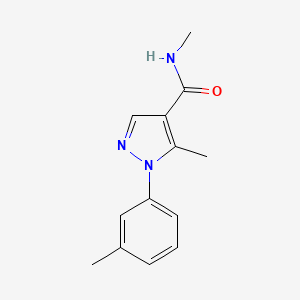 N,5-dimethyl-1-(3-methylphenyl)pyrazole-4-carboxamide