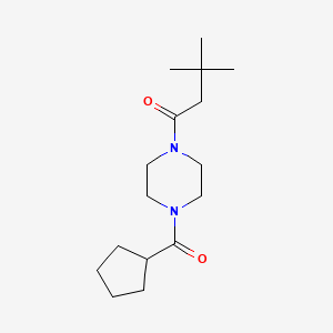 1-[4-(Cyclopentanecarbonyl)piperazin-1-yl]-3,3-dimethylbutan-1-one