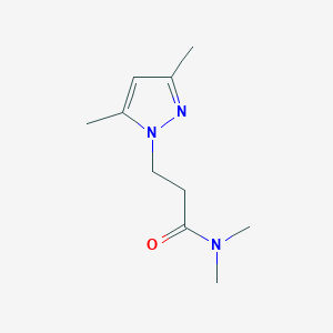 molecular formula C10H17N3O B7502025 3-(3,5-dimethylpyrazol-1-yl)-N,N-dimethylpropanamide 