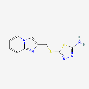 molecular formula C10H9N5S2 B7502062 5-(Imidazo[1,2-a]pyridin-2-ylmethylsulfanyl)-1,3,4-thiadiazol-2-amine 