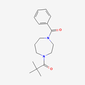 molecular formula C17H24N2O2 B7502085 1-(4-Benzoyl-1,4-diazepan-1-yl)-2,2-dimethylpropan-1-one 