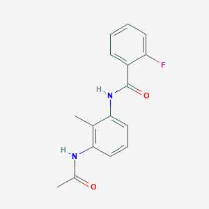 N-(3-acetamido-2-methylphenyl)-2-fluorobenzamide