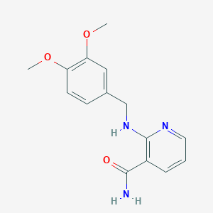 molecular formula C15H17N3O3 B7502107 2-[(3,4-Dimethoxyphenyl)methylamino]pyridine-3-carboxamide 