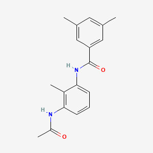 N-(3-acetamido-2-methylphenyl)-3,5-dimethylbenzamide